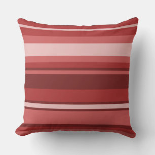 Coussin Bandes rouges