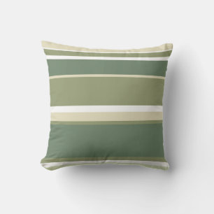 Coussin Bandes vert olive