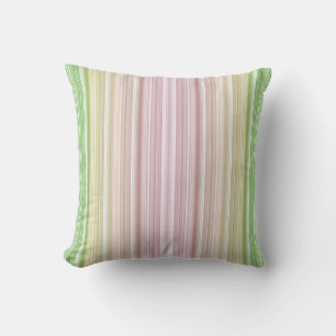 Coussin Bandes vert violet rose jaune