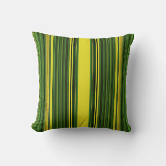 Coussin Bandes vertes et jaunes (fig.)