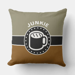 Coussin Bannière noire et rectangle BROWN + vos idées