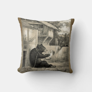 Coussin Barbe - Ours, chien et âne