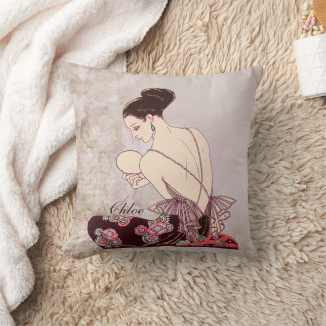 Coussin Barbier Art déco Mode Image Le Bonheur du Jour (Couverture)
