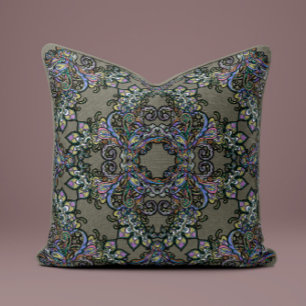 Coussin baroque Splendor en Gris de Pierre