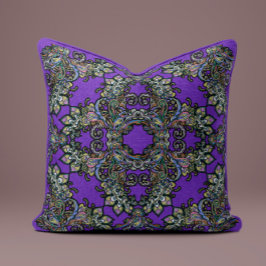 Coussin baroque Splendor en violet royal