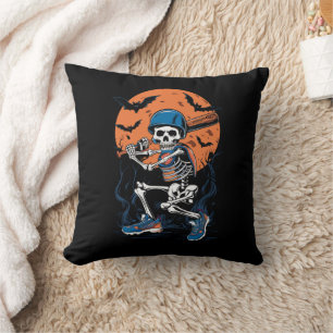 Coussin Base-ball squelette Halloween Base-ball Halloween