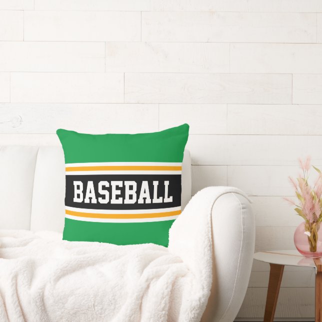 Coussin BASEBALL amusant vert clair rayures d'athlétisme n (Canapé)