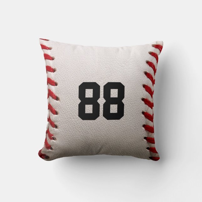 Coussin Baseball avec numéro personnalisable (Recto)