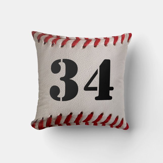 Coussin Baseball avec numéro personnalisable (Recto)
