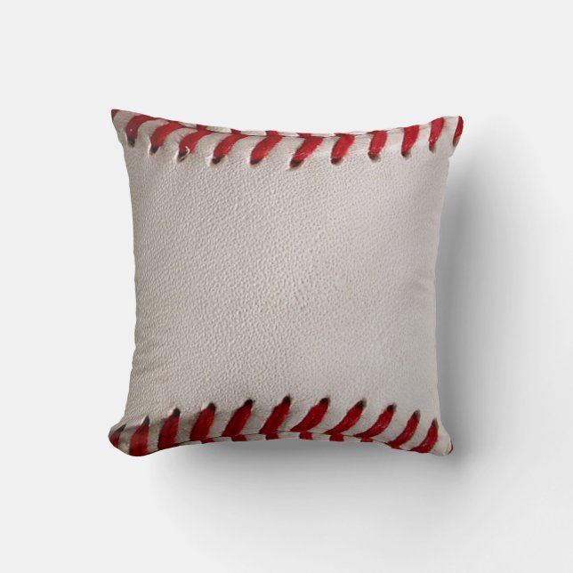 Coussin Baseball et Softball Couture Rouge (Recto)