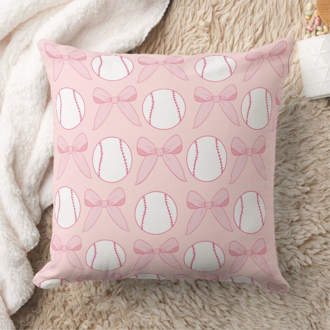 Coussin Baseball et vaches Pink Girly Nursery Jeu d'oreill (Couverture)