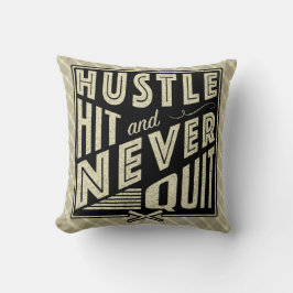 Coussin Baseball Softball Hustle Hit Nom et numéro Cushion