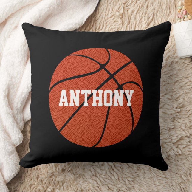 Coussin Basket-ball Skin Personnalisé Nom du joueur Jeu Or (Couverture)