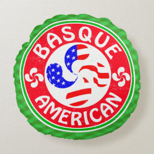 Coussin basque américain Lauburu Cross