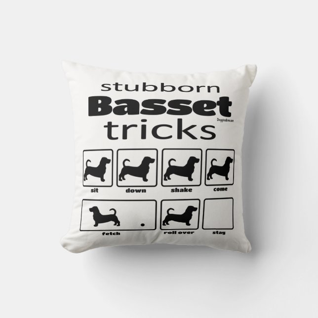 Coussin Basset Tricks (Recto)