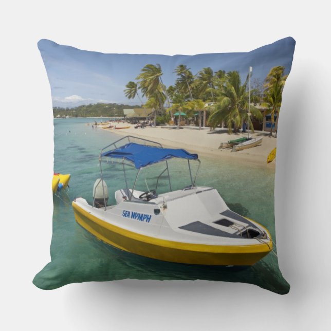 Coussin Bateau à moteur et bateau-banane (Recto)