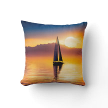 Bateau À Voile Au Coucher Du Soleil