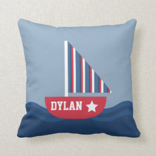 Coussin Bateau à voile mignon Marin pour la chambre d'enfa