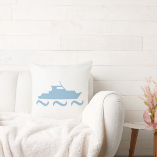 Coussin Bateau bleu bébé