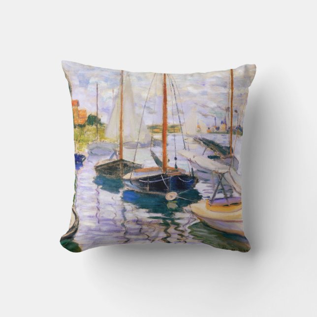 Coussin Bateaux à voile sur la Seine au Petit Claude Monet (Recto)
