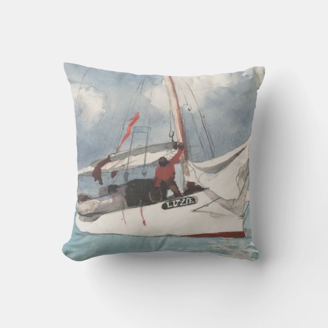 Coussin Bateaux de pêche, Key West (Recto)