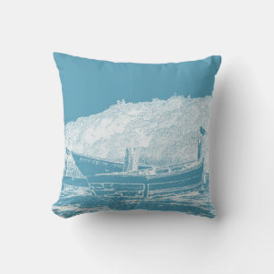 Coussin Bateaux sur la plage
