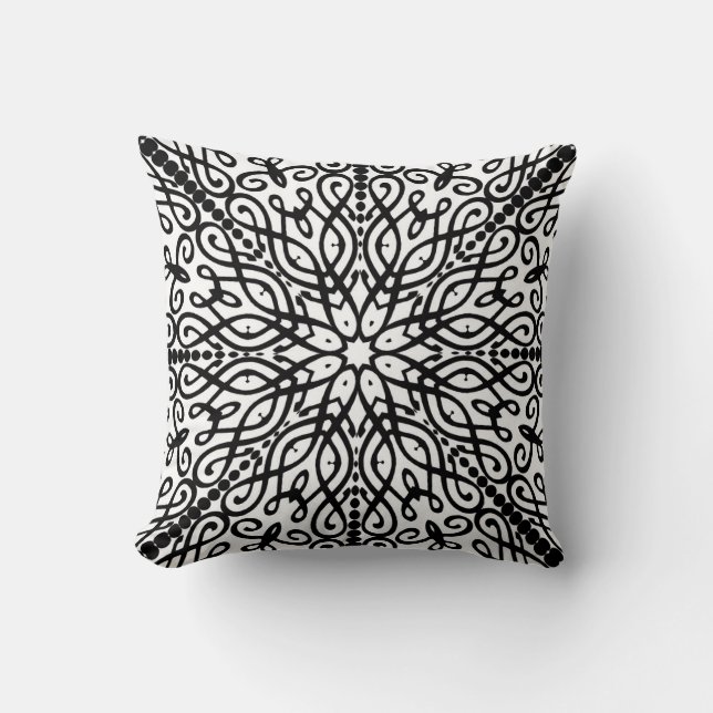 Coussin Batik oriental Hiver Mandala Cushion (Recto)