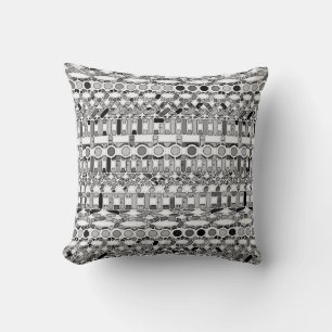 Coussin Batik tribal - nuances de gris