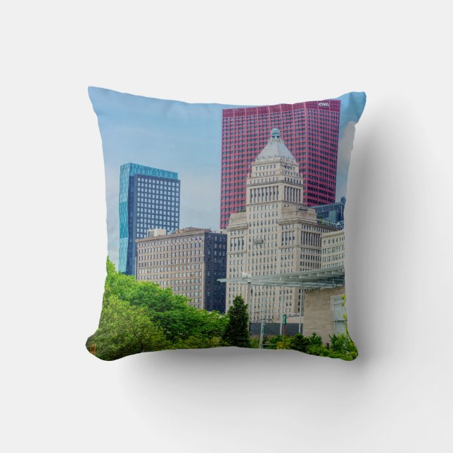 Coussin Bâtiments À Chicago (Recto)