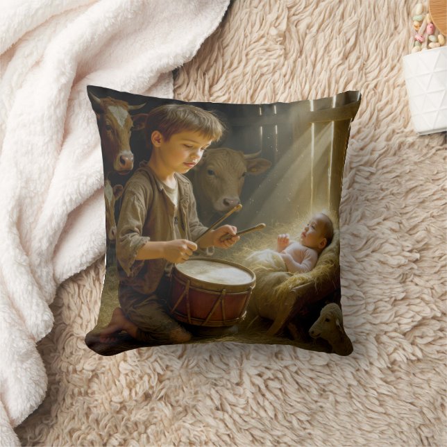 Coussin Batteur Jouant Son Tambour Pour Baby Jesus (Couverture)
