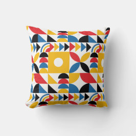 Coussin Bauhaus Inspiré Contemporain Mi-Siècle Moderne
