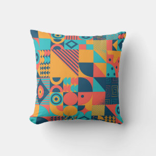 Coussin Bauhaus Retro : les années 70 de la musique géomét