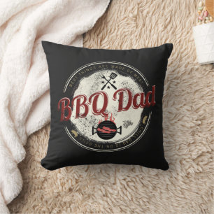 Coussin BBQ Papa Grill Vintage ou Barbecue Pour Fête des p