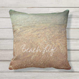 Coussin Beach Life Citations Vagues Océan Sandy Eau limpi