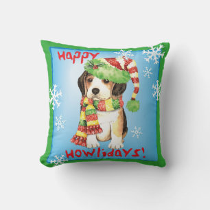 Coussin Beagle heureux de Howliday