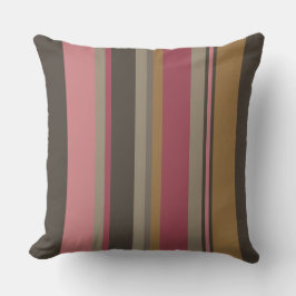 Coussin Bean Mocha rose café rayures