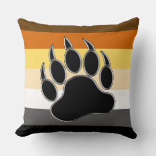 Coussin Bear Pride Drapeau Ours Paw