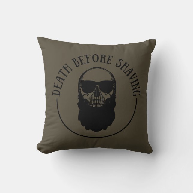 Coussin Bearded cite drôle barbe dire cadeaux (Recto)