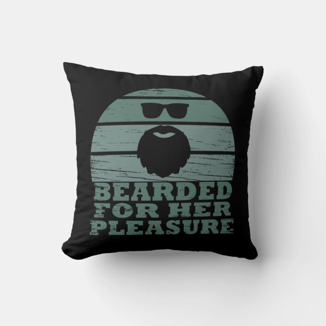 Coussin Bearded cite drôle barbe dire cadeaux (Recto)