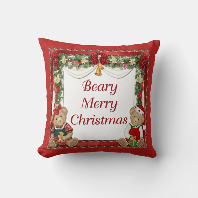 Coussin Beary Joyeux Noël (Recto)