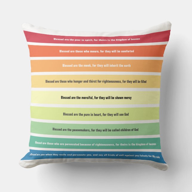 Coussin Beatitudes Palette Jeu d'oreiller (Recto)