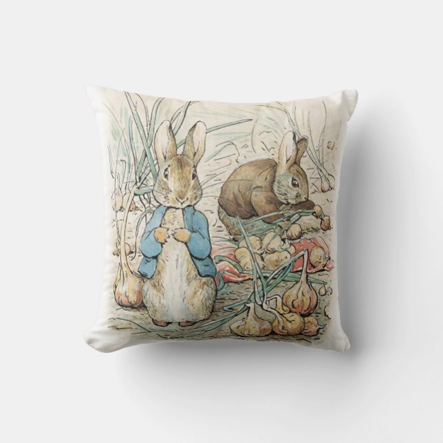 Coussin Beatrix Potter Peter Rabbit et Benjamin Bunny (Recto)