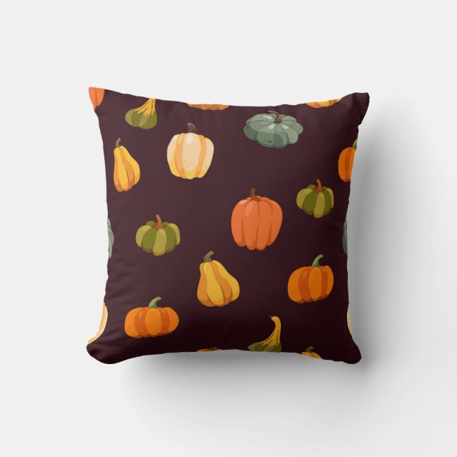 Coussin Beau arrière - plan d'automne avec des citrouilles (Recto)