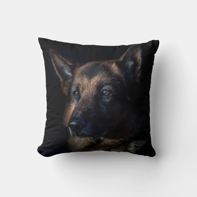 Coussin Beau berger allemand noir et bronzé (Recto)