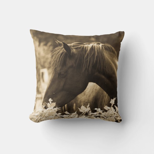 Coussin Beau carreau brun de cheval (Recto)