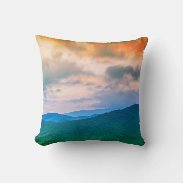 Coussin Beau ciel, nuages rouges (Recto)