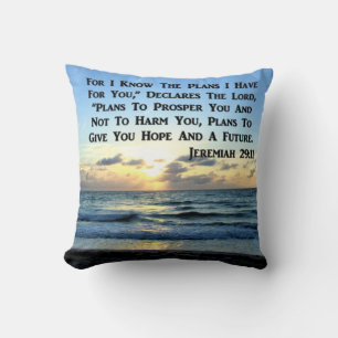 COUSSIN BEAU JEREMIAH 29:11 SKIES BLEUS