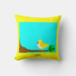Coussin Beau matin Oiseau Jaune Oiseau Carré Jaune