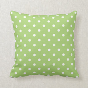 Coussin Beau, mignon, classique pois vert citron