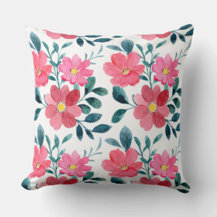 Coussin Beau motif de fleurs roses